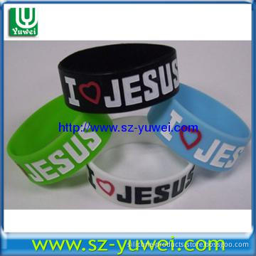 Top Quality Embossed Rubber Bracelet for Wholesale